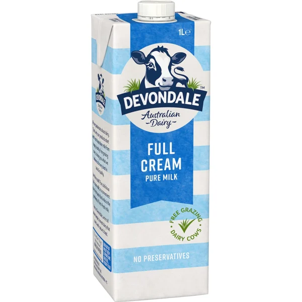 Devondale Milk full cream 1L x 6