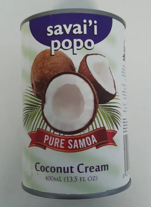 Savaii popo coconut cream – representative packaging
